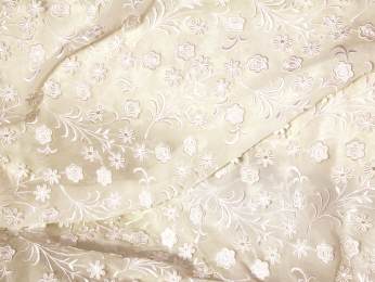 Seidengeorgette Creme S-9-011 Fb.0